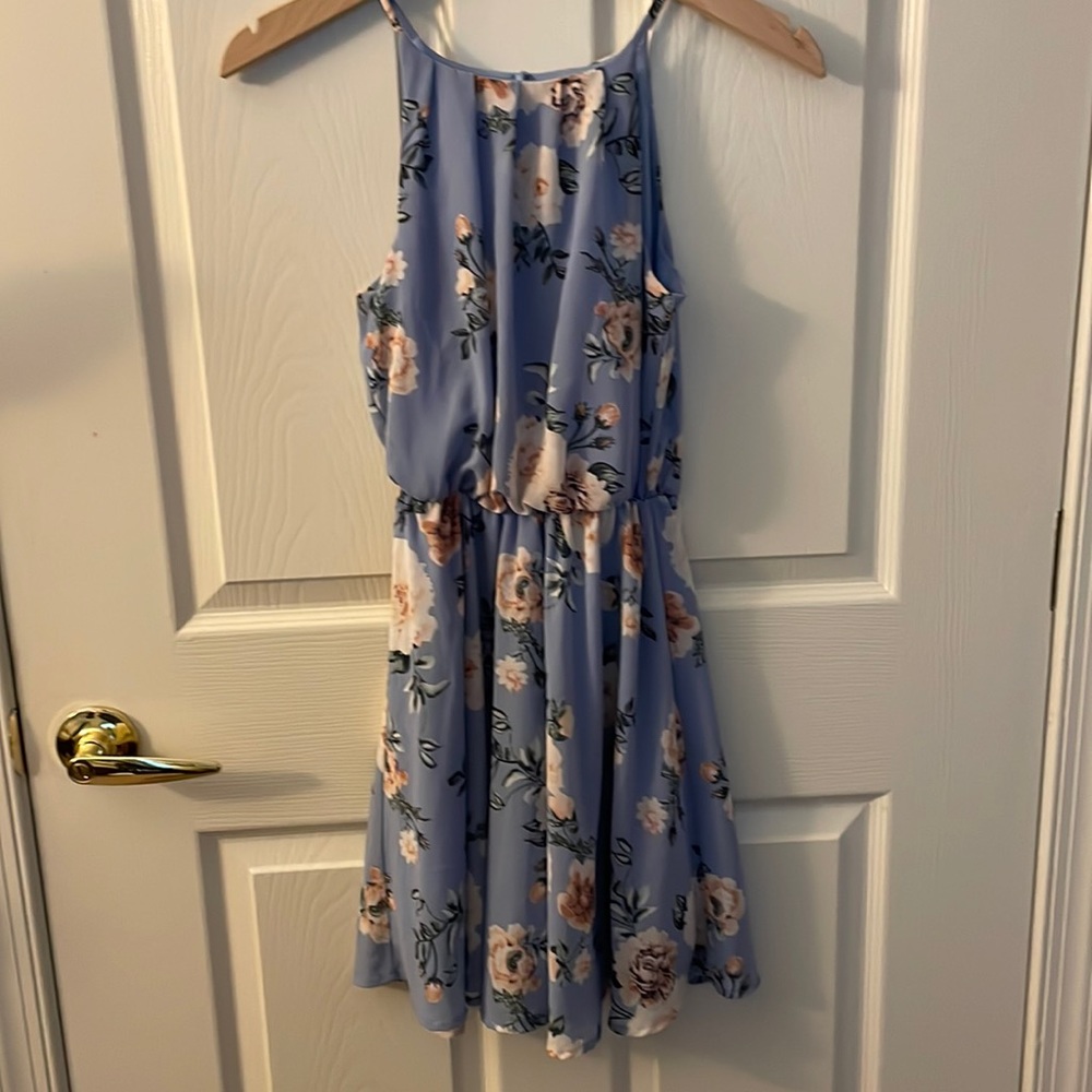 Baby blue floral dress